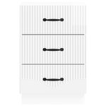 vidaXL Cabinet de chevet avec tiroir Blanc brillant 43 x 41 x 63 5 cm