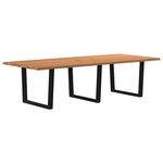 VidaXL Table à manger et bord vivant 280x120x74cm bois massif de chêne