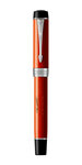 PARKER Duofold International stylo plume, Big Red Vintage, attributs palladium, plume moyenne en or 18k, en écrin