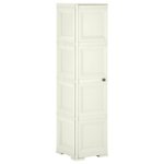 vidaXL Armoire plastique 40x43x164 cm design bois glace à la vanille