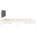 vidaXL Cadre de lit avec tête de lit rembourrée Gris clair