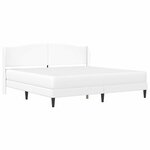 vidaXL Cadre de lit avec tête de lit Blanc 200 x 200 cm Simili cuir