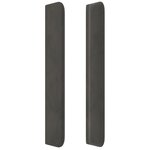 vidaXL Tête de lit avec oreilles Gris foncé 93x16x118/128 cm Velours