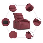vidaXL Fauteuil inclinable Rouge bordeaux Tissu