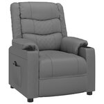 vidaXL Fauteuil inclinable électrique Gris Similicuir