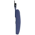 vidaXL Tête de lit suspendue Avec lumière LED Bleu police Velours