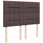 VidaXL Cadre de lit ottoman avec matelas marron foncé 140x190 cm tissu