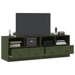 vidaXL Meubles TV 2 Pièces vert olive 67x39x44 cm acier