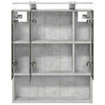 vidaXL Armoire Miroir de Salle de Bain Gris béton 60 x 14.5 x 70 cm