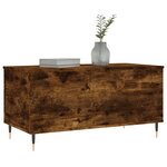 vidaXL Table basse Chêne fumé 90x44 5x45 cm Bois d'ingénierie