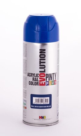 Peinture spray Acrylic Brillant 400ml Bleu Gentiane RAL 5010 - Pinty Plus