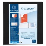 Classeur Pp Personnalisable Kreacover - 4 Anneaux En D 60mm - A4 Maxi - Noir - X 10 - Exacompta