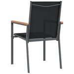 vidaXL Chaises de jardin lot de 2 noir 55x61 5x90cm textilène et acier
