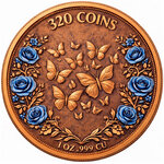Monnaie METALMORPHOSIS Butterfly 1 Oz Medaille Cuivre (PRÉCOMMANDE)