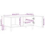 vidaXL Table basse Marron 80 x 50 x 40 cm Bois de mangue massif