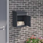 vidaXL Boîte de dépôt de colis Anthracite 44 x 35 x 59 cm Acier