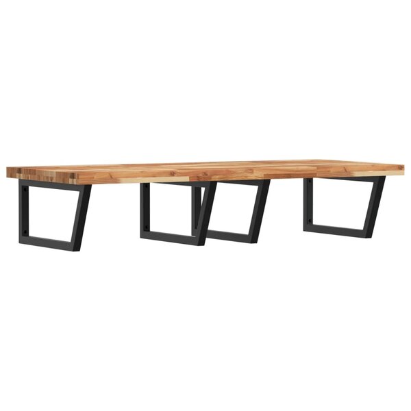 vidaXL Étagère de vasque murale acier et bois massif d'acacia