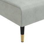 vidaXL Chaise longue gris clair velours