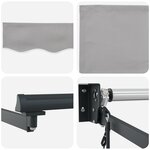 vidaXL Store rétractable automatique gris clair 500x300 cm