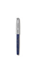 PARKER Sonnet Edition Spéciale stylo roller, Atlas blue silver, attributs palladium, recharge encre noire pointe fine
