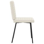 vidaXL Chaises à manger lot de 2 Crème Velours