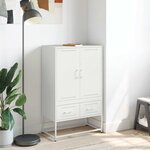 vidaXL Buffet haut blanc 68x39x111 5 cm acier