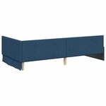 vidaXL Cadre de lit d'angle avec matelas Autre 2 Pièces Bleu tissu