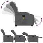 vidaXL Fauteuil inclinable de massage électrique gris similicuir