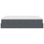 vidaXL Cadre de lit ottoman avec matelas gris foncé 140x190 cm velours