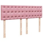 vidaXL Sommier à lattes de lit et matelas rose foncé 140x200cm velours
