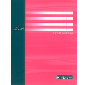 Cahier d'essai piqué 7000 17x22 cm 96 pages grands carreaux 56 g Aléatoire CALLIGRAPHE