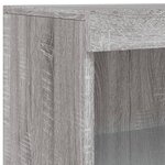 vidaXL Buffet avec lumières LED sonoma gris 60 5x37x100 cm