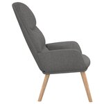 vidaXL Chaise de relaxation Gris clair Tissu