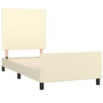 vidaXL Cadre de lit sans matelas crème 90x190 cm similicuir