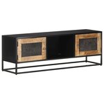 vidaXL Meuble TV 120x30x40 cm Bois de manguier brut