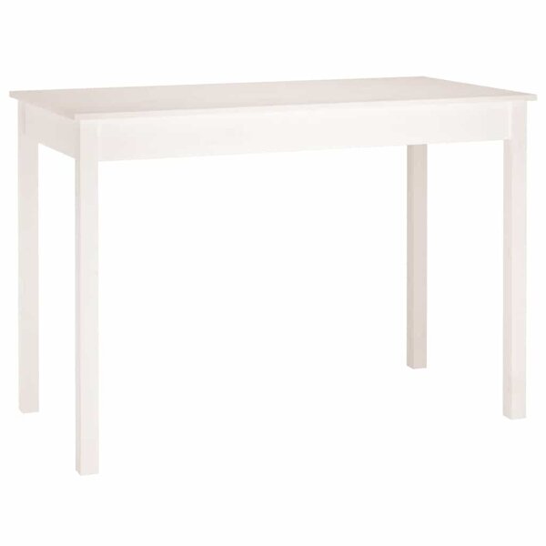 vidaXL Table à manger Blanc 110x55x75 cm Bois massif de pin