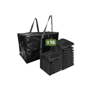 Pack and Move - Lot 16 Grands Sacs Déménagement  Rangement Et Transport Ultra Résistant - Réutilisable - Poignées Solides - 100L