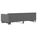 vidaXL Lit de jour avec gigogne sans matelas gris foncé 90x200 cm
