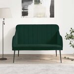 vidaXL Banc Vert foncé 110x76x80 cm Velours