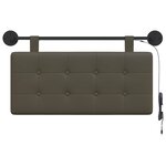 vidaXL Tête de lit suspendue Avec lumière LED Gris Simili cuir