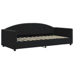 vidaXL Lit de jour avec lit gigogne noir 90x200 cm velours