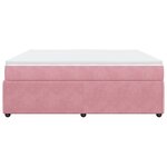 vidaXL Sommier à lattes de lit avec matelas Rose 200x200 cm Velours