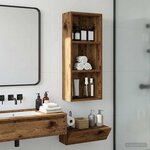 vidaXL Armoire murale de salle de bain Bois ancien 30 x 14 x 70 cm