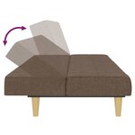 Vidaxl canapé-lit à 2 places taupe tissu