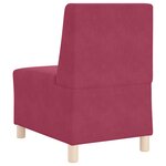 vidaXL Unité de Sofa Modulaire Sans Accoudoirs 2 Pièces Rouge bordeaux