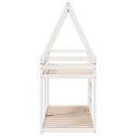 vidaXL Lit superposé sans matelas blanc 75x190 cm bois de pin massif