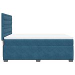 vidaXL Sommier à lattes de lit et matelas bleu 140x200 cm velours