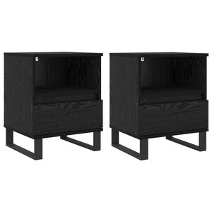 vidaXL Armoire de lit Chêne noir 40 x 35 x 50 cm Bois d'ingénierie