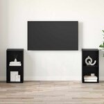 vidaXL Ensemble meuble TV 2 Pièces Chêne noir 72 x 35 x 36.5 cm