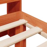 vidaXL Lit bibliothèque sans matelas cire marron 75x190 cm pin massif